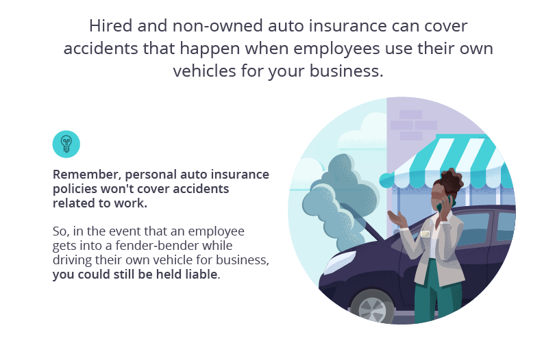 Hired and non-owned auto insurance coverage description