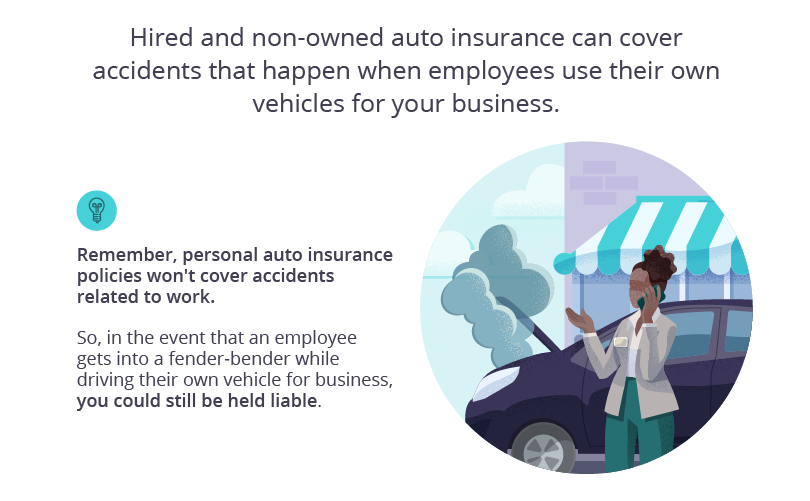 Hired and non-owned auto insurance coverage description
