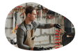 A contractor using their tools to complete a client project