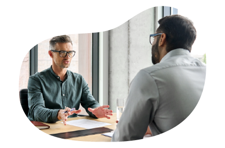 A small business owner showing proof of fidelity bonds to a client A small business owner showing proof of fidelity bonds to a client