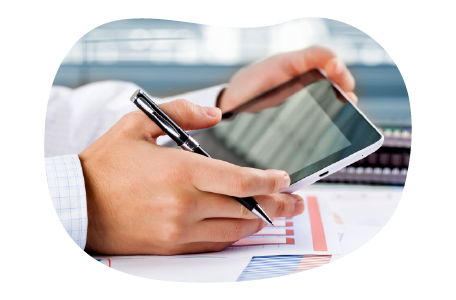 A small business owner calculating the costs of their fidelity bonds A small business owner calculating the costs of their fidelity bonds