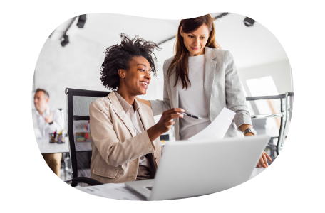 A fiduciary reviewing investment plans with a client A fiduciary reviewing investment plans with a client