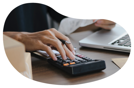 A small business owner calculating their inland marine insurance costs