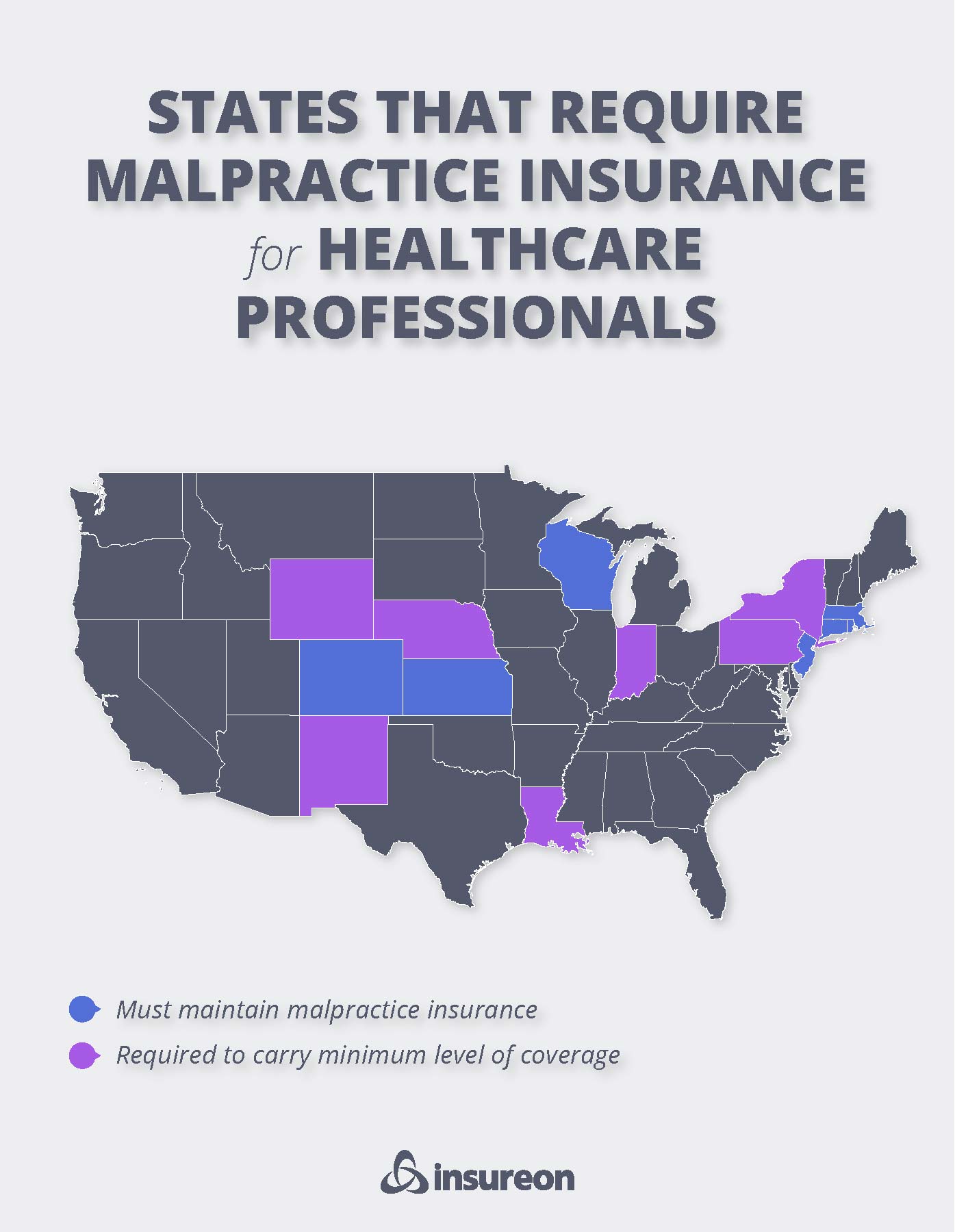 Which states require medical malpractice insurance graphic