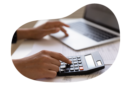 A small business owner calculating their professional liability costs