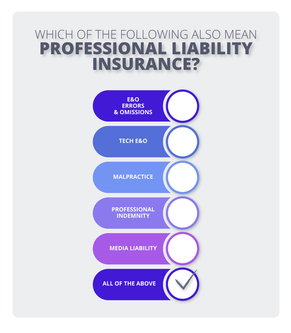 Other names for professional liability insurance infographic Other names for professional liability insurance infographic
