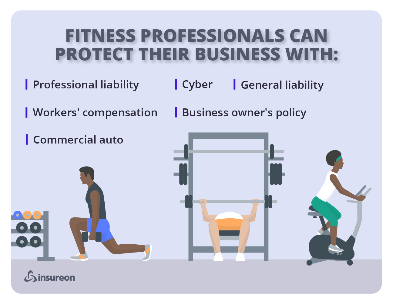 Recommended insurance coverage for fitness professionals.