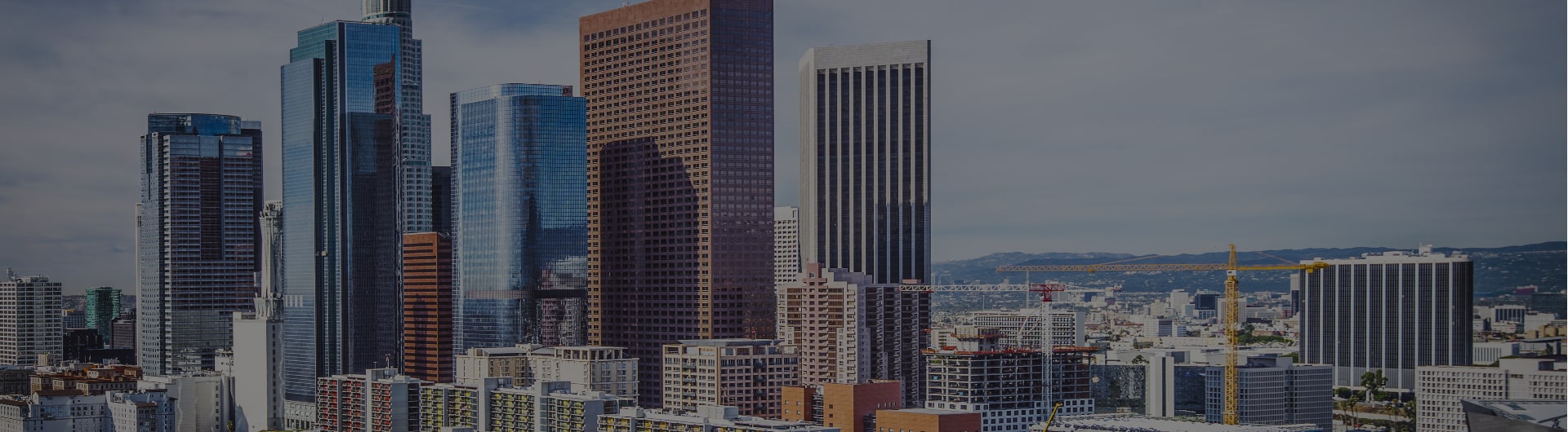 The Los Angeles skyline.