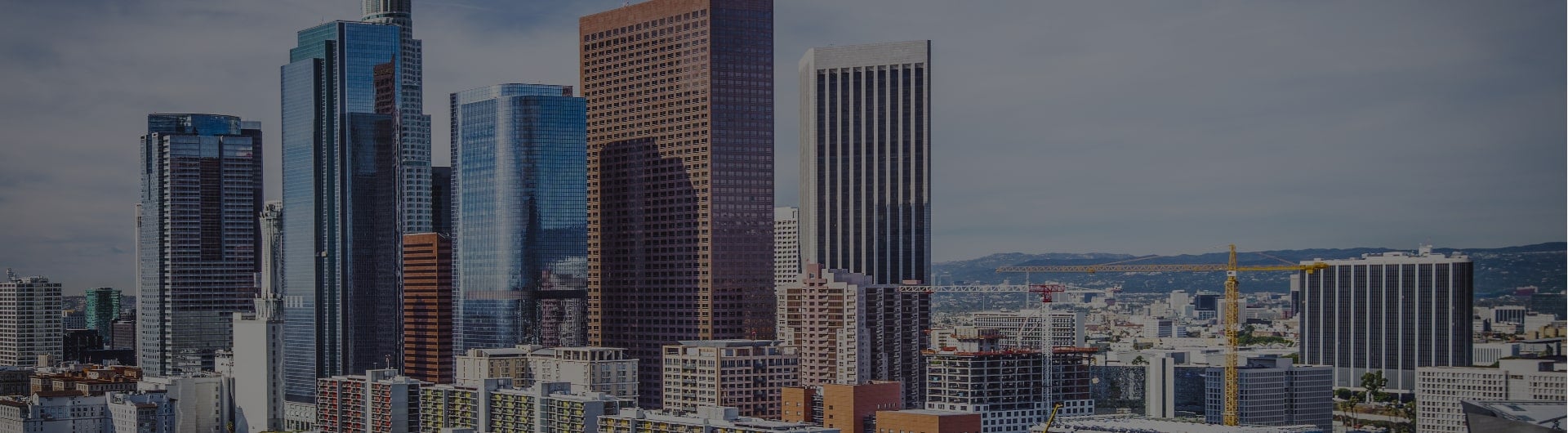 The Los Angeles skyline. The Los Angeles skyline.