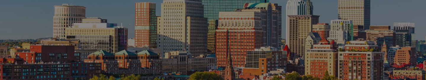 View of downtown Boston skyscrapers