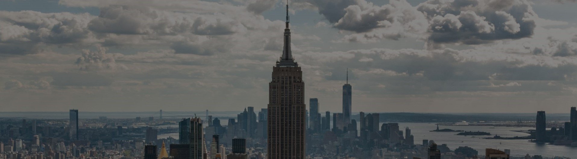 The New York City skyline.