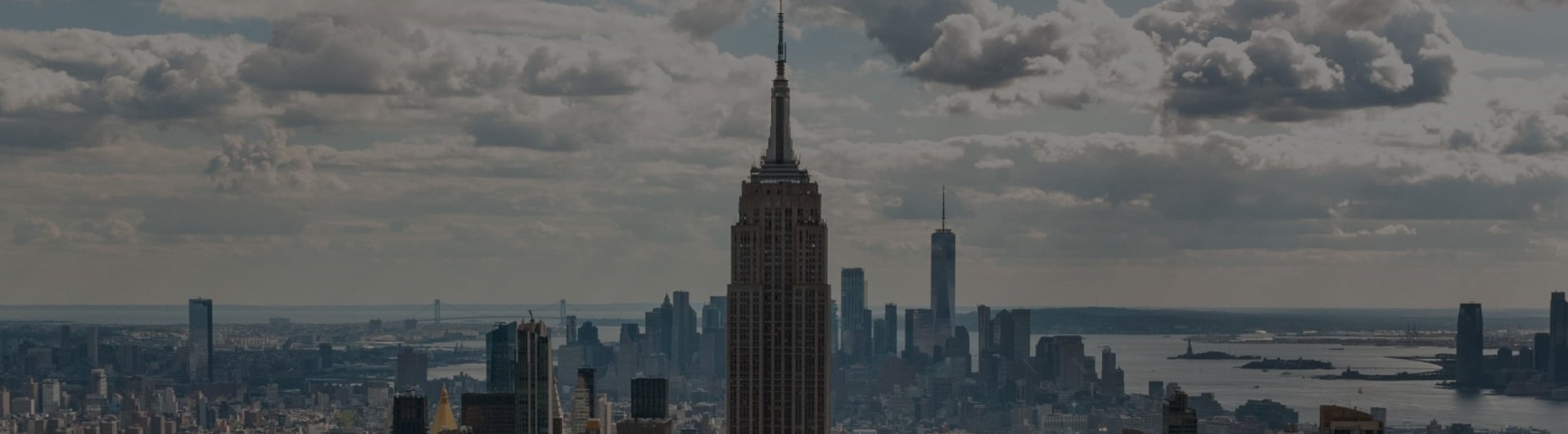 The New York City skyline.