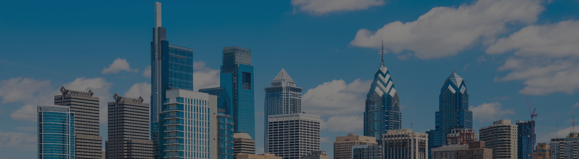 City skyline of Philadelphia, Pennysylvania.